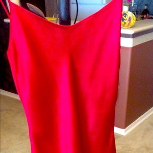 Seductive red satin night-robe